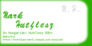 mark hutflesz business card